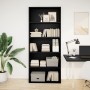 Estantería madera ingeniería negra 80x30x189 cm de , Librerías y estanterías - Ref: Foro24-3314670, Precio: 93,42 €, Descuent...