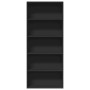 Estantería madera ingeniería negra 80x30x189 cm de , Librerías y estanterías - Ref: Foro24-3314670, Precio: 93,42 €, Descuent...