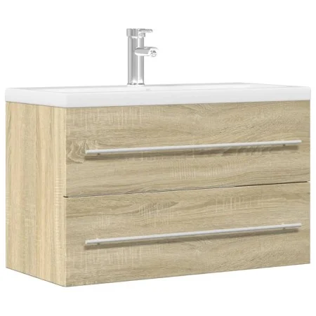 Armario para lavabo aglomerado madera envejecida 80x38,5x48 cm de , Muebles de baño - Ref: Foro24-856227, Precio: 55,14 €, De...
