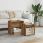 Mesas de centro apilables 2 uds madera ingeniería roble artisan by , Coffee table - Ref: Foro24-856051, Price: 50,69 €, Disco...
