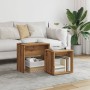 Mesas de centro apilables 2 uds madera ingeniería roble artisan de , Mesas de centro - Ref: Foro24-856051, Precio: 52,15 €, D...