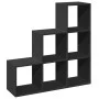 Librería divisor 3 niveles madera ingeniería negro 99x29x99 cm de , Librerías y estanterías - Ref: Foro24-857959, Precio: 61,...