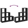 Librería divisor 3 niveles madera ingeniería negro 99x29x99 cm de , Librerías y estanterías - Ref: Foro24-857959, Precio: 61,...