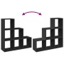 Librería divisor 3 niveles madera ingeniería negro 99x29x99 cm de , Librerías y estanterías - Ref: Foro24-857959, Precio: 62,...