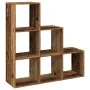 Librería divisor 3 niveles madera envejecida 99x29x99 cm de , Librerías y estanterías - Ref: Foro24-857965, Precio: 61,15 €, ...