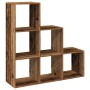 Librería divisor 3 niveles madera envejecida 99x29x99 cm de , Librerías y estanterías - Ref: Foro24-857965, Precio: 62,15 €, ...