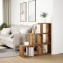Librería divisor 3 niveles madera envejecida 99x29x99 cm de , Librerías y estanterías - Ref: Foro24-857965, Precio: 62,15 €, ...