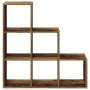 Librería divisor 3 niveles madera envejecida 99x29x99 cm de , Librerías y estanterías - Ref: Foro24-857965, Precio: 61,15 €, ...