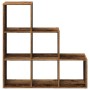 Librería divisor 3 niveles madera envejecida 99x29x99 cm de , Librerías y estanterías - Ref: Foro24-857965, Precio: 62,15 €, ...