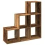 Librería divisor 3 niveles madera envejecida 99x29x99 cm de , Librerías y estanterías - Ref: Foro24-857965, Precio: 61,15 €, ...
