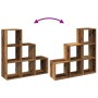 Librería divisor 3 niveles madera envejecida 99x29x99 cm de , Librerías y estanterías - Ref: Foro24-857965, Precio: 62,15 €, ...