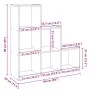 Librería divisor 3 niveles madera envejecida 99x29x99 cm de , Librerías y estanterías - Ref: Foro24-857965, Precio: 61,15 €, ...