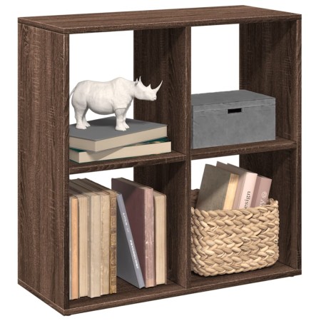 Librería divisor madera ingeniería marrón roble 69,5x29x69,5 cm de , Librerías y estanterías - Ref: Foro24-858009, Precio: 41...