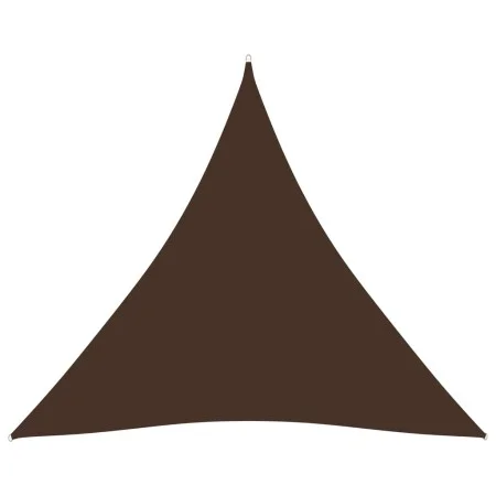 Toldo de vela triangular tela Oxford marrón 4x4x4 m de vidaXL, Sombrillas - Ref: Foro24-135836, Precio: 27,88 €, Descuento: %