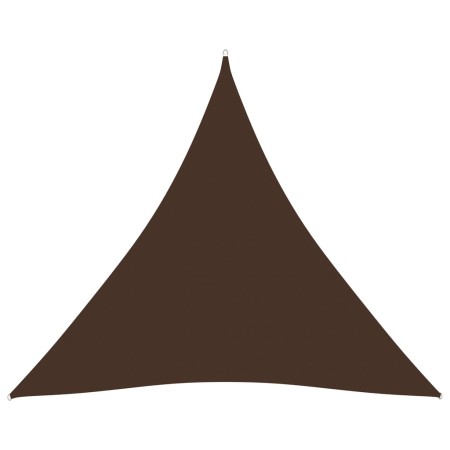 Toldo de vela triangular tela Oxford marrón 4x4x4 m de vidaXL, Sombrillas - Ref: Foro24-135836, Precio: 28,34 €, Descuento: %