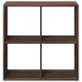 Librería divisor madera ingeniería marrón roble 69,5x29x69,5 cm de , Librerías y estanterías - Ref: Foro24-858009, Precio: 41...