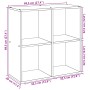 Librería divisor madera ingeniería marrón roble 69,5x29x69,5 cm de , Librerías y estanterías - Ref: Foro24-858009, Precio: 41...