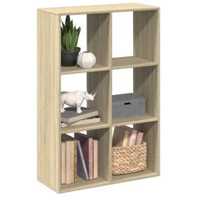 Librería divisor madera ingeniería roble Sonoma 69,5x29x103,5cm de , Librerías y estanterías - Ref: Foro24-858014, Precio: 56...
