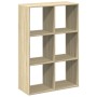 Librería divisor madera ingeniería roble Sonoma 69,5x29x103,5cm de , Librerías y estanterías - Ref: Foro24-858014, Precio: 56...