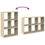 Librería divisor madera ingeniería roble Sonoma 69,5x29x103,5cm de , Librerías y estanterías - Ref: Foro24-858014, Precio: 56...