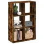 Librería divisora madera roble ahumado 69,5x29x103,5 cm de , Librerías y estanterías - Ref: Foro24-858016, Precio: 58,83 €, D...