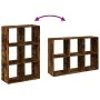Librería divisora madera roble ahumado 69,5x29x103,5 cm de , Librerías y estanterías - Ref: Foro24-858016, Precio: 58,83 €, D...