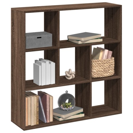 Librería divisora madera marrón roble 102x29x103,5 cm de , Librerías y estanterías - Ref: Foro24-858054, Precio: 75,54 €, Des...