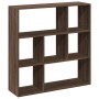 Librería divisora madera marrón roble 102x29x103,5 cm de , Librerías y estanterías - Ref: Foro24-858054, Precio: 75,54 €, Des...