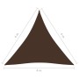 Toldo de vela triangular tela Oxford marrón 4x4x4 m de vidaXL, Sombrillas - Ref: Foro24-135836, Precio: 28,34 €, Descuento: %