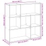 Librería divisora madera de ingeniería negra 102x29x103,5 cm de , Librerías y estanterías - Ref: Foro24-858049, Precio: 72,32...