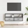Mueble de TV madera y metal roble ahumado 100x31x39,5 cm de , Muebles TV - Ref: Foro24-848932, Precio: 71,40 €, Descuento: %