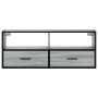 Mueble de TV madera y metal roble ahumado 100x31x39,5 cm de , Muebles TV - Ref: Foro24-848932, Precio: 72,27 €, Descuento: %