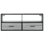 Mueble de TV madera y metal roble ahumado 100x31x39,5 cm de , Muebles TV - Ref: Foro24-848932, Precio: 71,40 €, Descuento: %