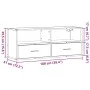 Mueble de TV madera y metal roble ahumado 100x31x39,5 cm de , Muebles TV - Ref: Foro24-848932, Precio: 71,40 €, Descuento: %