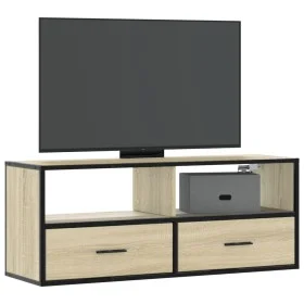Mueble TV madera ingeniería y metal roble Sonoma 100x31x39,5 cm von , TV-Möbel - Ref: Foro24-848930, Preis: 69,32 €, Rabatt: %