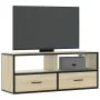 Mueble TV madera ingeniería y metal roble Sonoma 100x31x39,5 cm de , Muebles TV - Ref: Foro24-848930, Precio: 69,32 €, Descue...