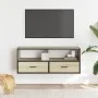 Mueble TV madera ingeniería y metal roble Sonoma 100x31x39,5 cm de , Muebles TV - Ref: Foro24-848930, Precio: 69,32 €, Descue...