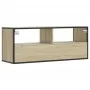 Mueble TV madera ingeniería y metal roble Sonoma 100x31x39,5 cm de , Muebles TV - Ref: Foro24-848930, Precio: 69,32 €, Descue...