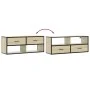 Mueble TV madera ingeniería y metal roble Sonoma 100x31x39,5 cm de , Muebles TV - Ref: Foro24-848930, Precio: 69,32 €, Descue...