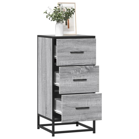 Aparador madera ingeniería y metal gris Sonoma 35,5x35x76 cm de , Aparadores - Ref: Foro24-848947, Precio: 65,80 €, Descuento: %