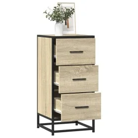 Aparador madera ingeniería y metal roble Sonoma 35,5x35x76 cm by , Sideboards - Ref: Foro24-848945, Price: 66,86 €, Discount: %