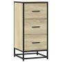 Aparador madera ingeniería y metal roble Sonoma 35,5x35x76 cm de , Aparadores - Ref: Foro24-848945, Precio: 70,49 €, Descuent...