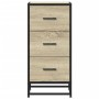 Aparador madera ingeniería y metal roble Sonoma 35,5x35x76 cm de , Aparadores - Ref: Foro24-848945, Precio: 70,49 €, Descuent...