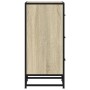Aparador madera ingeniería y metal roble Sonoma 35,5x35x76 cm de , Aparadores - Ref: Foro24-848945, Precio: 70,49 €, Descuent...