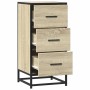 Aparador madera ingeniería y metal roble Sonoma 35,5x35x76 cm de , Aparadores - Ref: Foro24-848945, Precio: 70,49 €, Descuent...