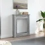 Borde de chimenea madera ingeniería gris Sonoma 75x20x87,5 cm de , Accesorios para hornos de leña y chimeneas - Ref: Foro24-8...