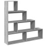 Librería divisora 4 niveles madera gris Sonoma 143,5x29x143,5cm de , Librerías y estanterías - Ref: Foro24-857999, Precio: 76...