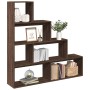 Librería divisora 4 niveles marrón roble 143,5x29x143,5 cm de , Librerías y estanterías - Ref: Foro24-858000, Precio: 93,75 €...