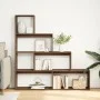 Librería divisora 4 niveles marrón roble 143,5x29x143,5 cm de , Librerías y estanterías - Ref: Foro24-858000, Precio: 92,25 €...