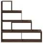 Librería divisora 4 niveles marrón roble 143,5x29x143,5 cm de , Librerías y estanterías - Ref: Foro24-858000, Precio: 92,25 €...